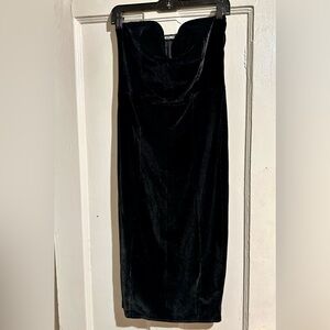 Missguided Black Strapless Dress